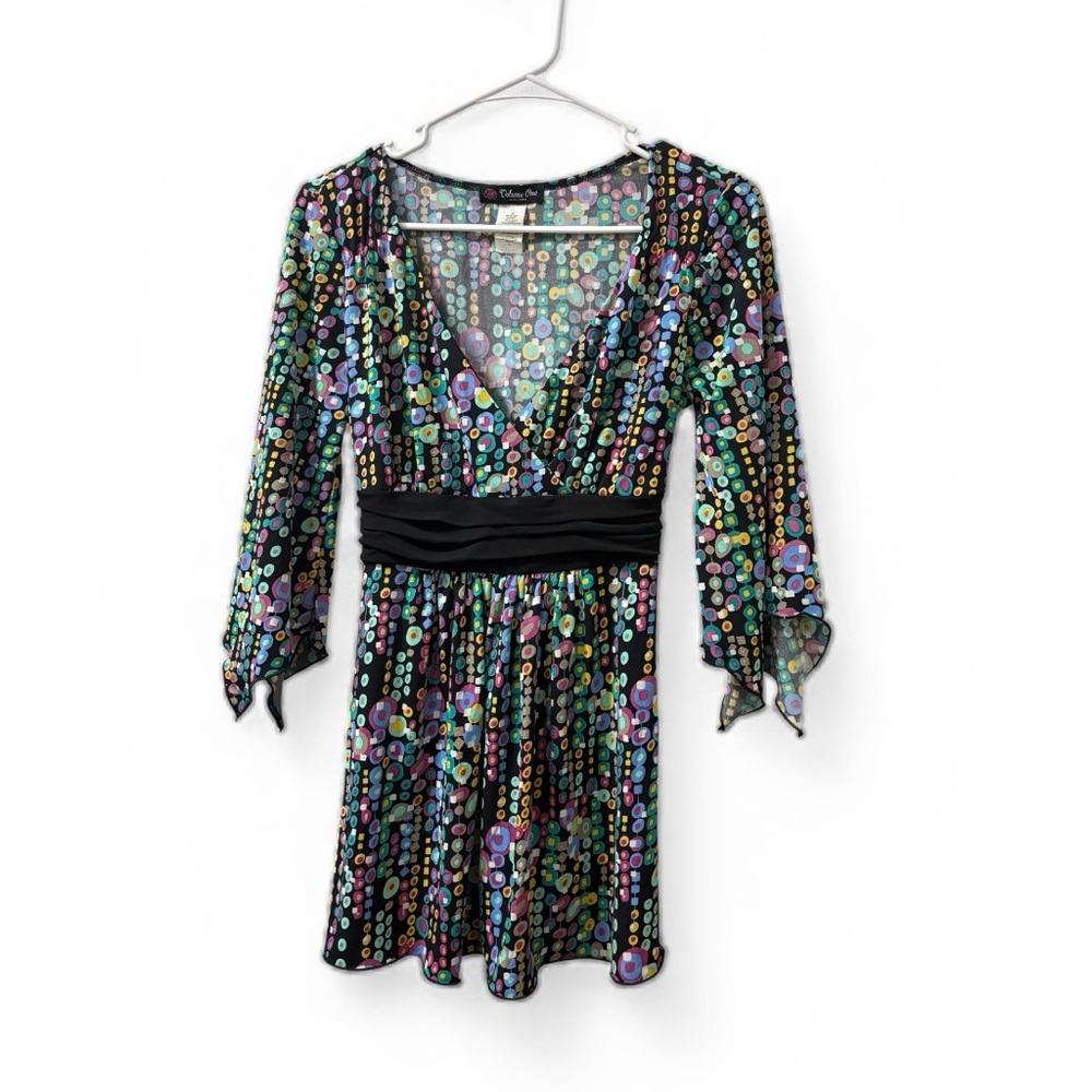 Y2K Volume One Multi Color Tunic Shirt Size Large